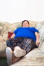 Obese retired woman Royalty Free Stock Photo