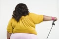 An Obese Woman Exercising