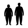Obese woman and man