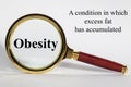Obesity Concept and Definition Royalty Free Stock Photo