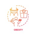 Obesity concept icon