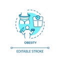 Obesity concept icon