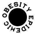 OBESITY EPIDEMIC black stamp on white Royalty Free Stock Photo