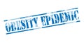 Obesity epidemic blue stamp Royalty Free Stock Photo