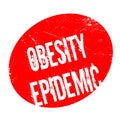 Obesity Epidemic rubber stamp Royalty Free Stock Photo