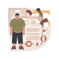 Obesity health problem abstract concept vector illustration.