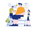 Obesity health problem concept