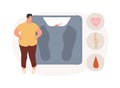 Obesity health problem isolated concept vector illustration.