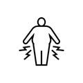 Obesity icon. Healthy problem vector illustration. Editable stroke.