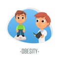 Obesity medical concept. Vector illustration.