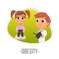 Obesity medical concept. Vector illustration.