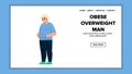 obesity obese overweight man vector