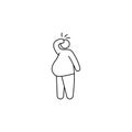 Obesity problems icon. Element of fast food for mobile concept and web apps. Thin line icon for website design and development, a Royalty Free Stock Photo