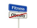 Obesity road sign