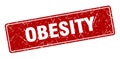 obesity sign. obesity grunge stamp.