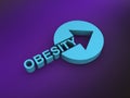 obesity word on purple Royalty Free Stock Photo