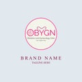 OBGYN obstetrics and gynecology clinic logo template design for brand or company and other