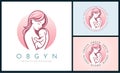 OBGYN obstetrics and gynecology clinic mom and baby pregnancy logo template design for brand or company and other