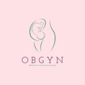 OBGYN obstetrics and gynecology clinic mom and baby pregnancy logo template design for brand or company and other