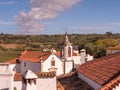 View of rooftops and houses in obidos, portugal