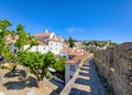 Obidos, Portugal : Cityscape of the town with medieval houses Royalty Free Stock Photo