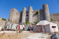 Obidos, Portugal. Obidos Castle during the Medieval Fair reenactment Royalty Free Stock Photo