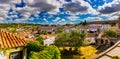 Obidos, Portugal stonewalled city with medieval fortress, historic walled town of Obidos, near Lisbon, Portugal. Beautiful view of Royalty Free Stock Photo