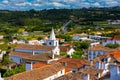 Obidos, Portugal stonewalled city with medieval fortress, historic walled town of Obidos, near Lisbon, Portugal. Beautiful view of Royalty Free Stock Photo