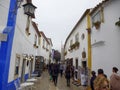 01 12 2015 Obidos Portugal .Walled Medieval City Portuguese Landmark Royalty Free Stock Photo