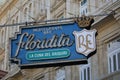 Obispo Street. Sign of Ernest HemingwayÃ¢â¬â¢s favorite bar - El Floridita, close-up