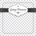 Obituary Frame Emblem Ribbon In Memory