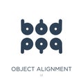 object alignment icon in trendy design style. object alignment icon isolated on white background. object alignment vector icon Royalty Free Stock Photo