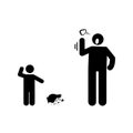 Object, child, angry, father icon. Element of parent icon. Premium quality graphic design icon. Signs and symbols collection icon
