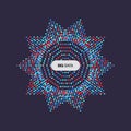 Object consisting of points. 3d futuristic technology style. Vector illustration