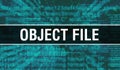 Object file with Digital java code text. Object file and Computer software coding vector concept. Programming coding script java, Royalty Free Stock Photo