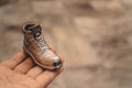 Object in the form of a boot printed on a 3d printer and covered with enamel Royalty Free Stock Photo