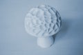 Object form mushroom white color printed 3D printer. Three-dimensional model