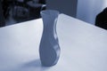 Object form vase printed on a 3D printer. Three-dimensional model