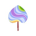 object hand fan cartoon vector illustration Royalty Free Stock Photo