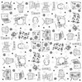 Object music doodles vector art Royalty Free Stock Photo