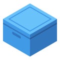 Object office box icon, isometric style Royalty Free Stock Photo