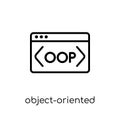 Object-oriented programming icon. Trendy modern flat linear vect