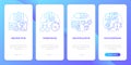 Object oriented programming rules blue gradient onboarding mobile app screen