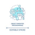 Object oriented programming turquoise concept icon Royalty Free Stock Photo