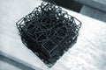 Object printed on 3D printer from polyamide powder or thermoplastic Royalty Free Stock Photo