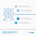 Object, prototyping, rapid, structure, 3d Infographics Template for Website and Presentation. Line Blue icon infographic style Royalty Free Stock Photo
