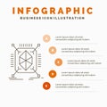 Object, prototyping, rapid, structure, 3d Infographics Template for Website and Presentation. Line Gray icon with Orange Royalty Free Stock Photo