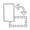 Object rotate line icon. Royalty Free Stock Photo