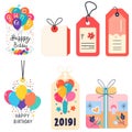 birthday flags Royalty Free Stock Photo