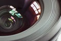 Objective lens closeup Royalty Free Stock Photo